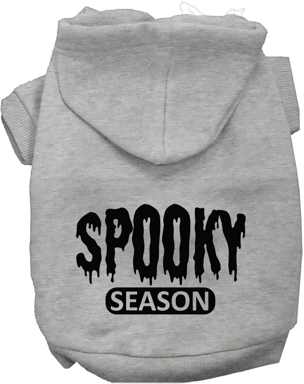 Gray spooky season pet hoodie