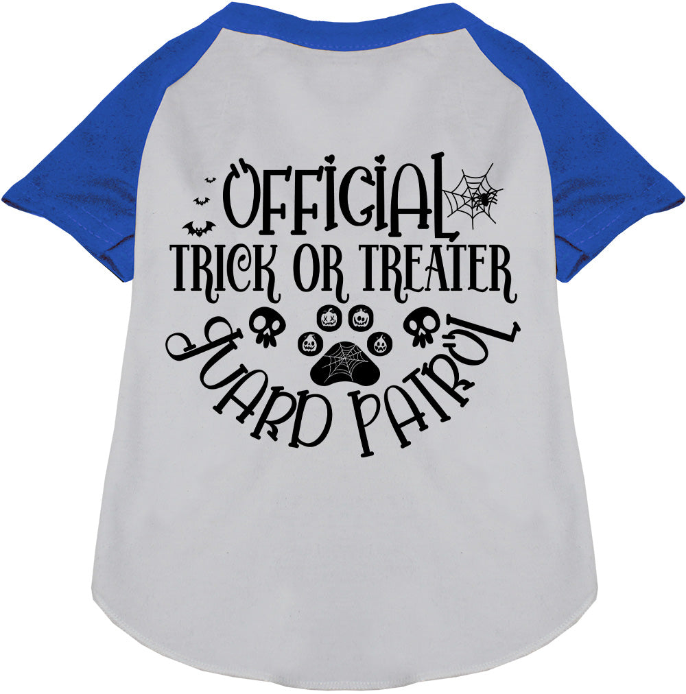 Blue Trick or Treater Guard Patrol Pet Raglan Shirt
