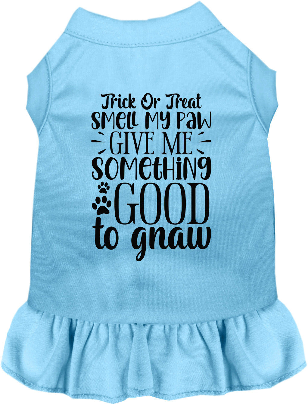 Blue Good to Gnaw Pet Dress with Halloween design