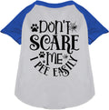 Blue sleeve 'I Pee Easily' pet raglan shirt