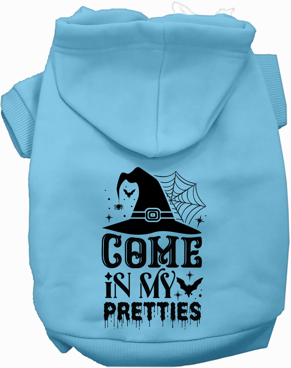 Light blue Come In My Pretties pet hoodie