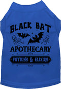 Blue Black Bat Apothecary Potion Pet Shirt