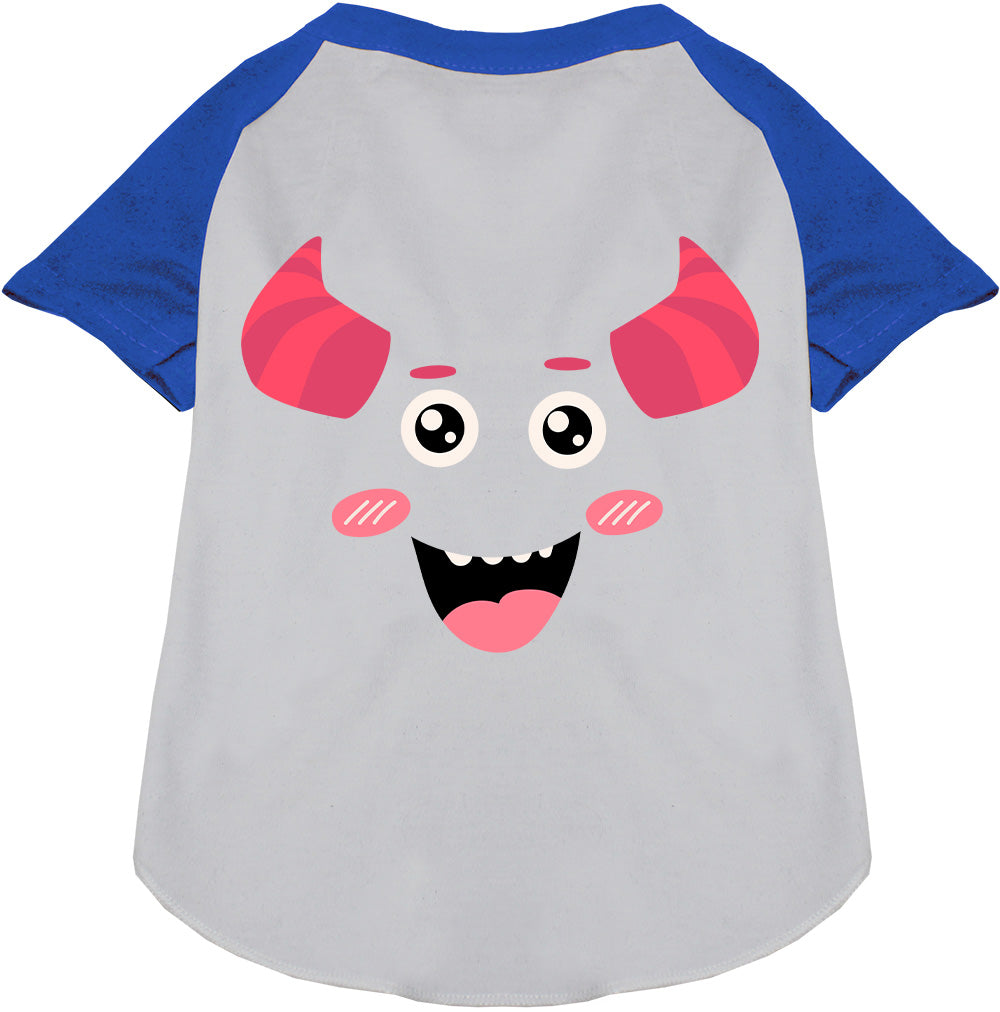 Mischiefmauve Monster Costume Pet Raglan Shirt blue sleeves