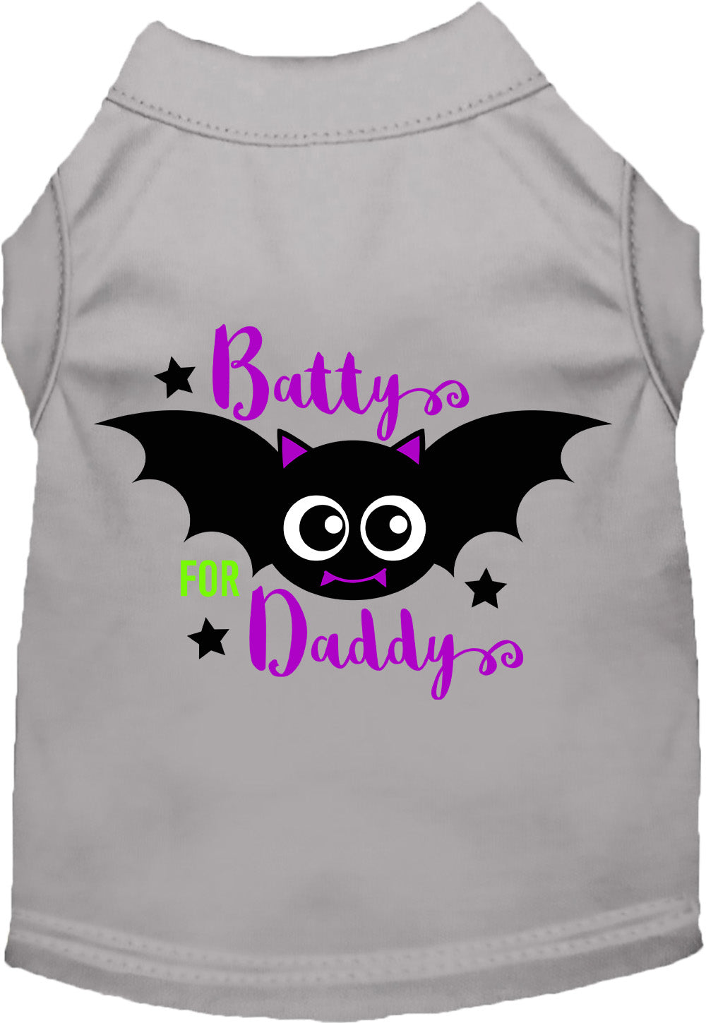 Gray Batty for Daddy pet shirt with bat design