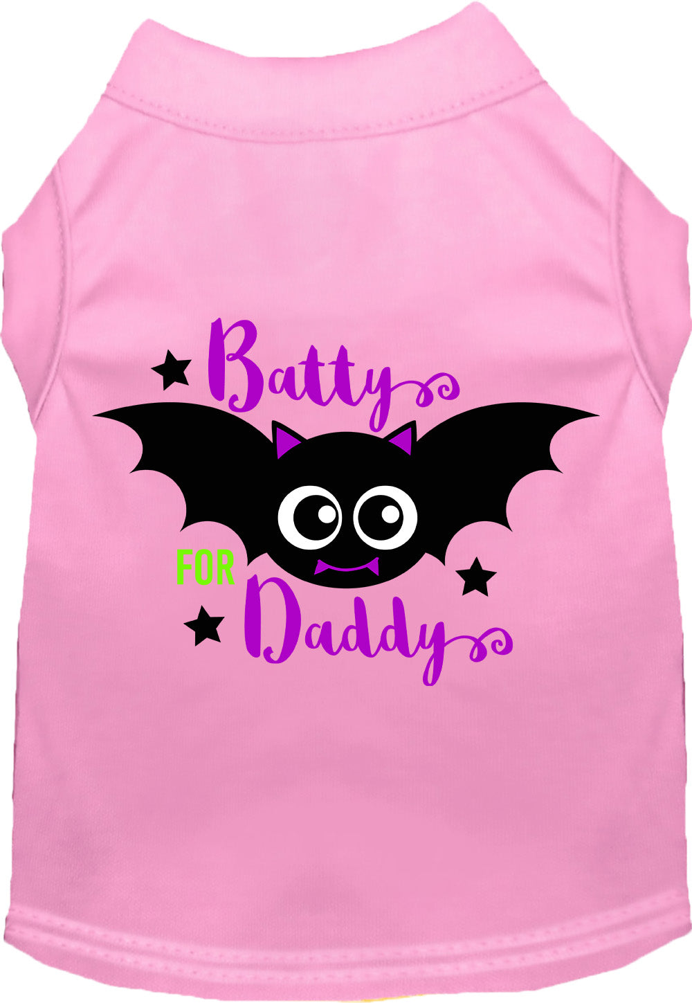 Pink Batty for Daddy pet shirt with bat design