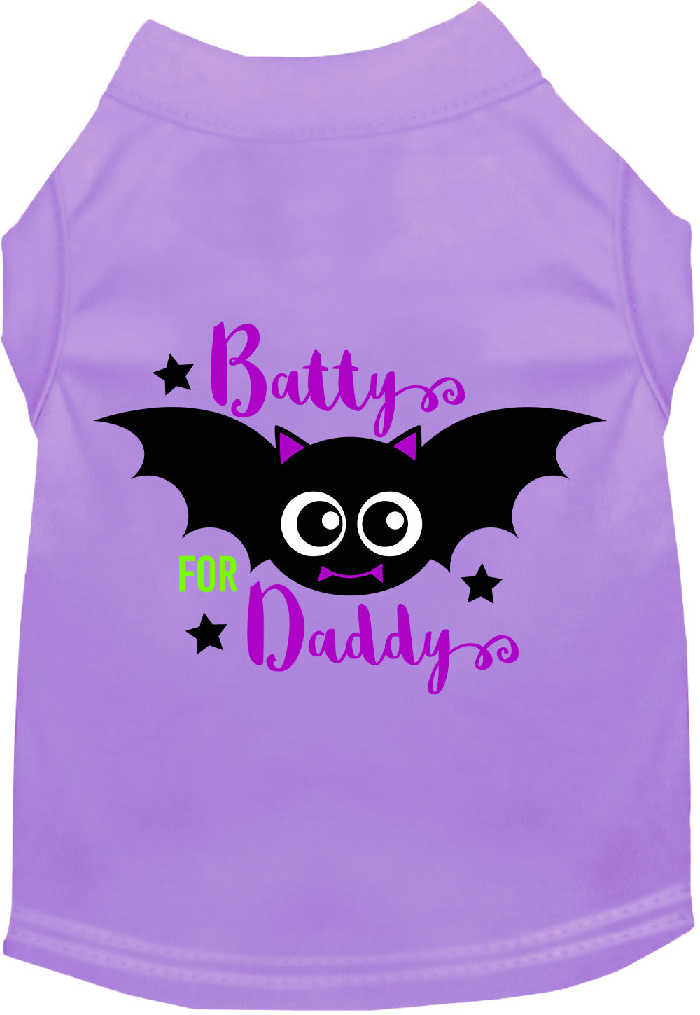 Lavender Batty for Daddy pet shirt with bat design