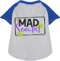 Blue Mad Scientist Pet Raglan Shirt