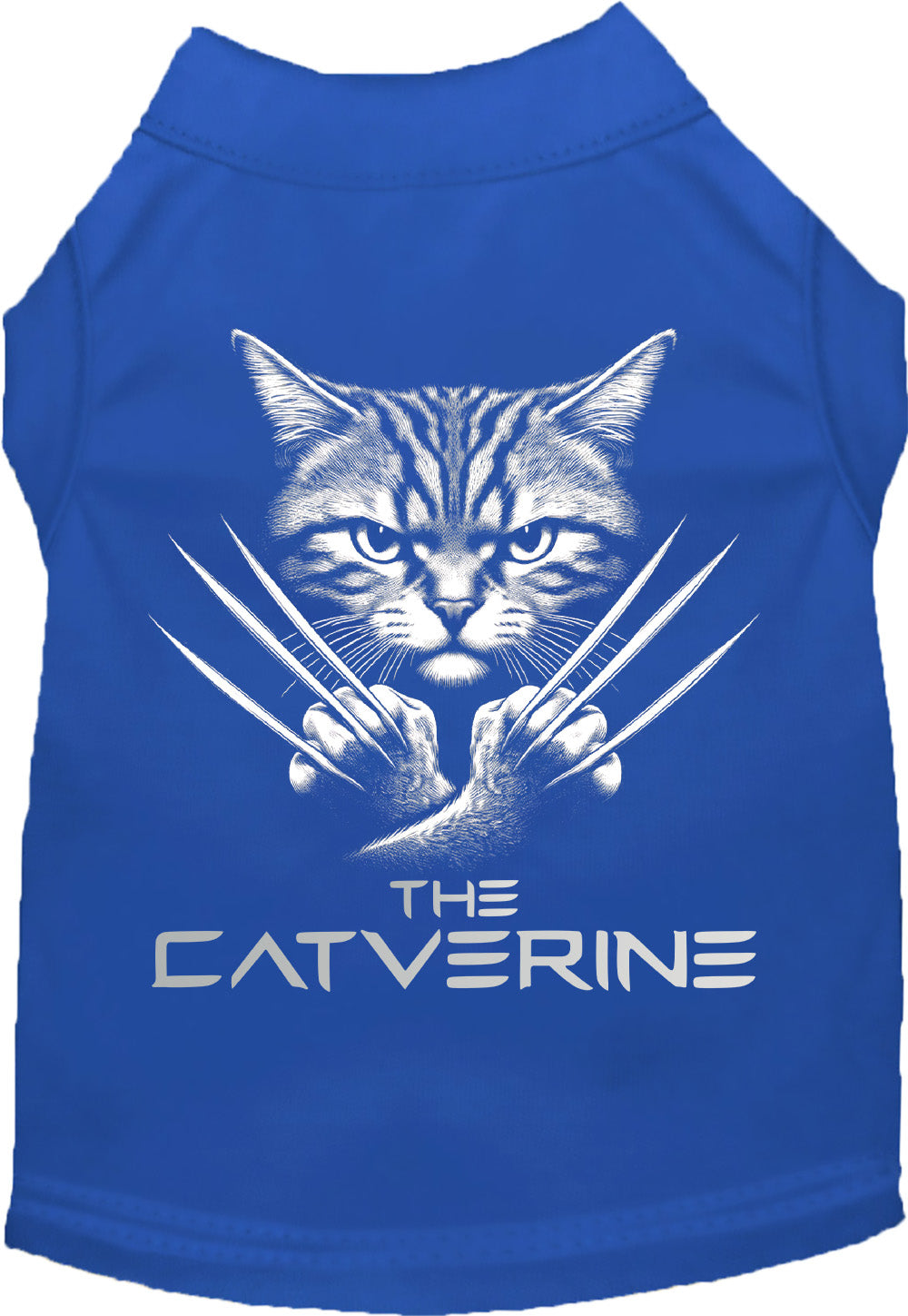 Blue Catverine Pet Shirt with claw design