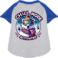 Blue Chill Mode Activated Pet Raglan Shirt