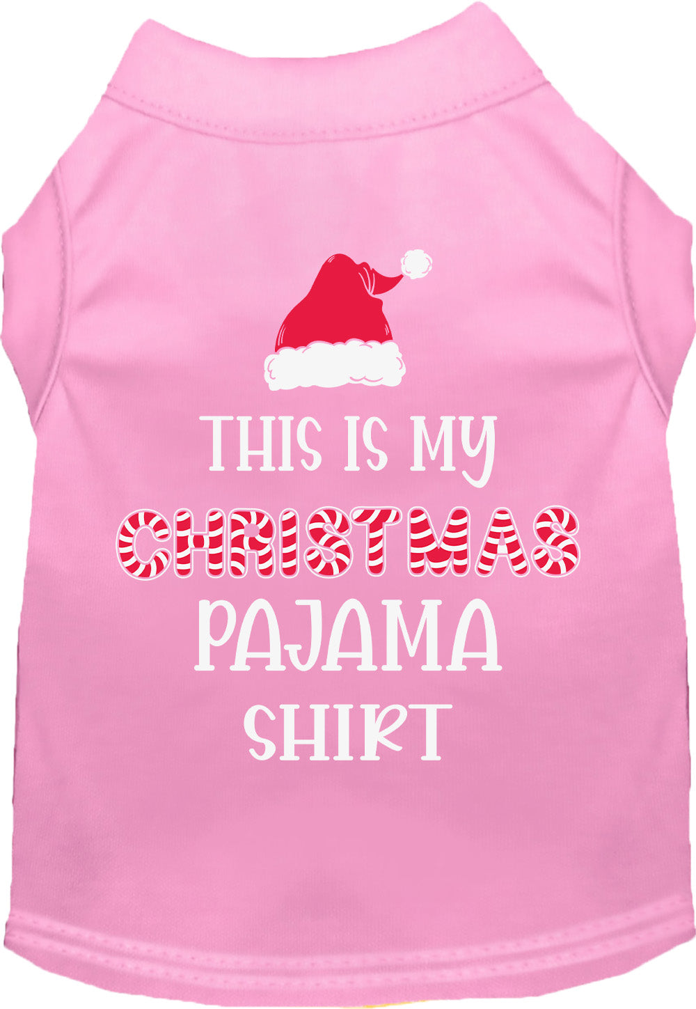 Light pink Christmas Pajama Shirt for pets