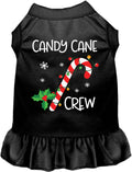 Black Candy Cane Crew pet dress with festive design