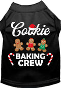Black Cookie Baking Crew pet shirt with gingerbread design