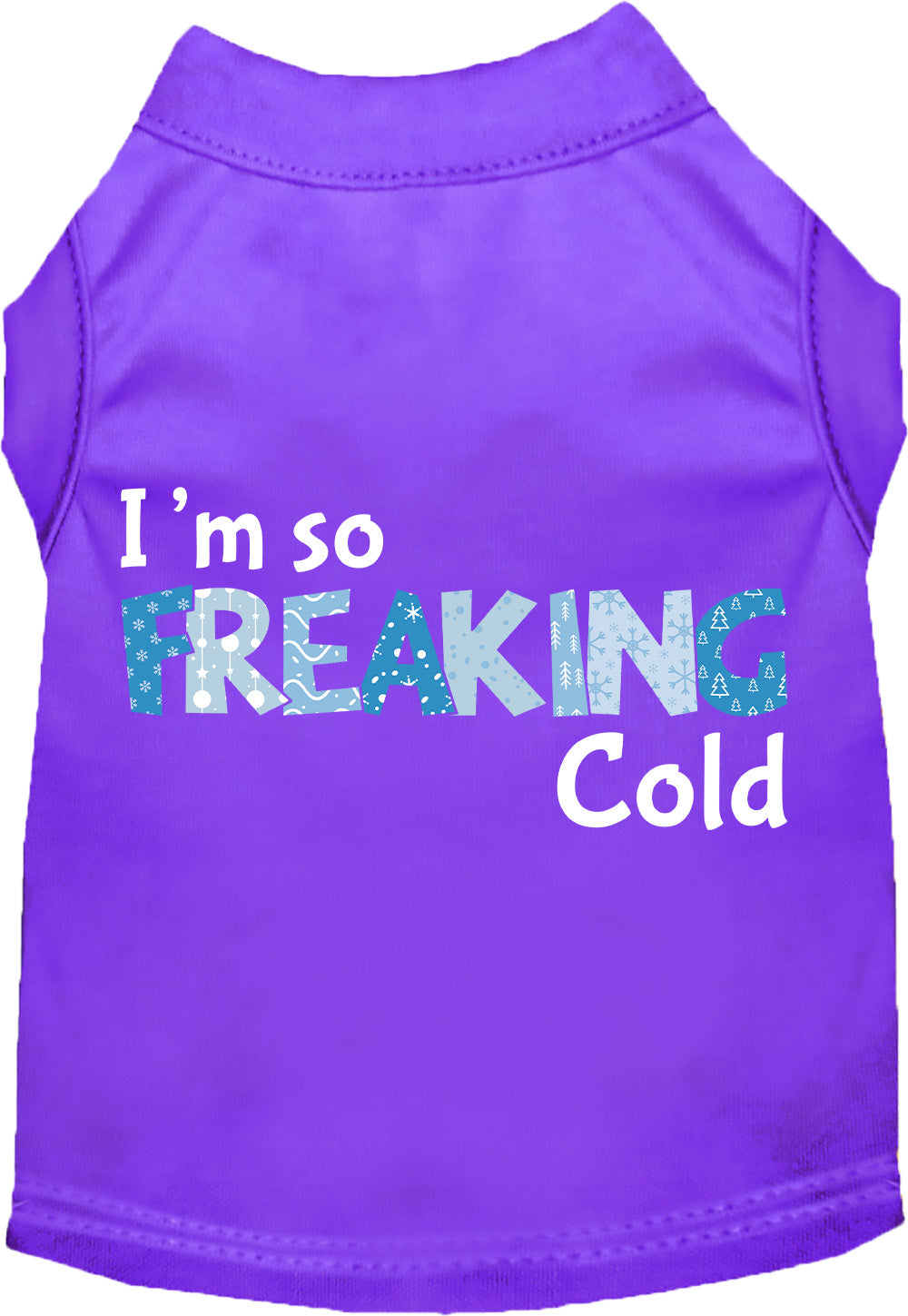 Purple Freaking Cold pet shirt for dogs