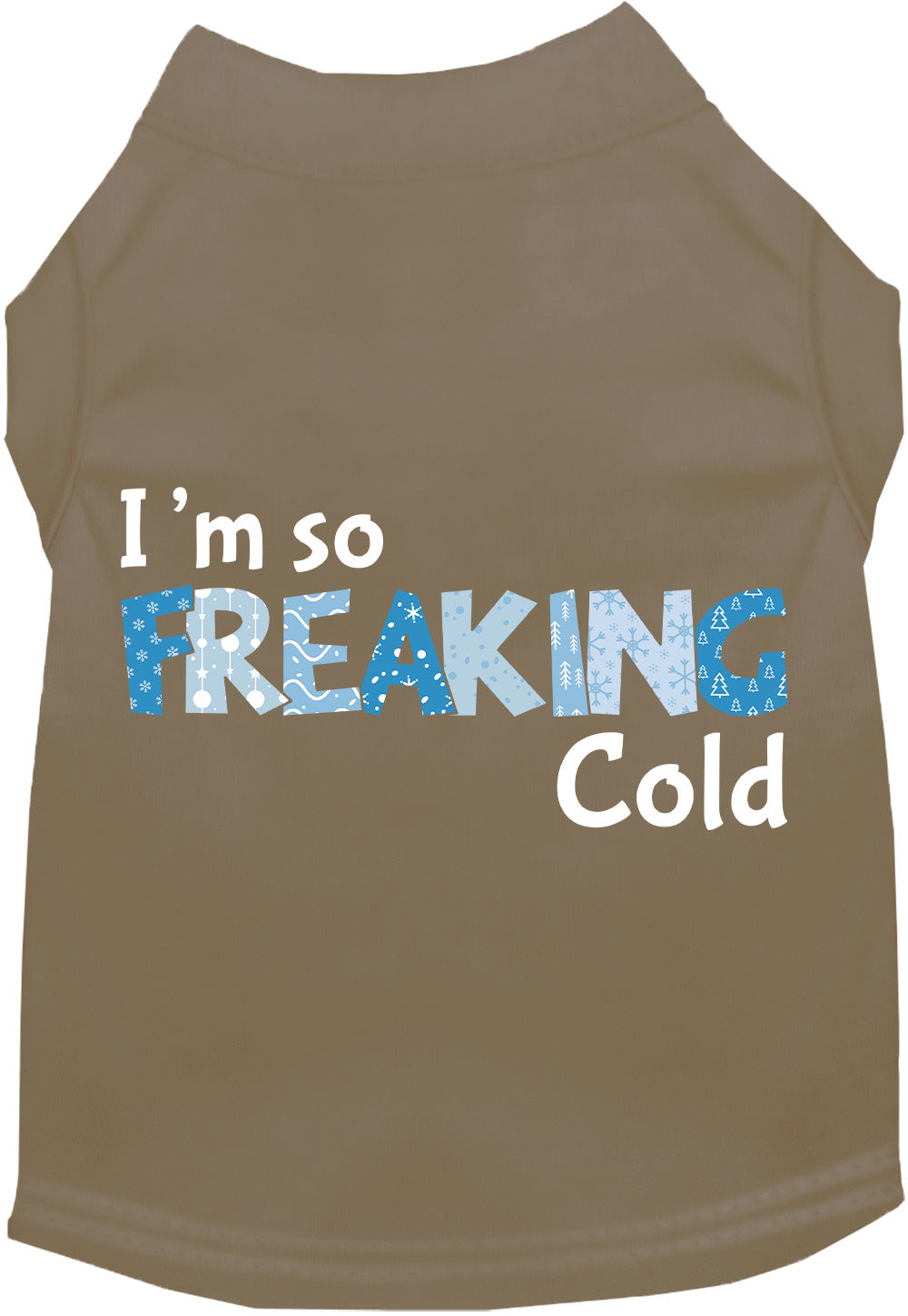 Khaki Freaking Cold pet shirt for dogs