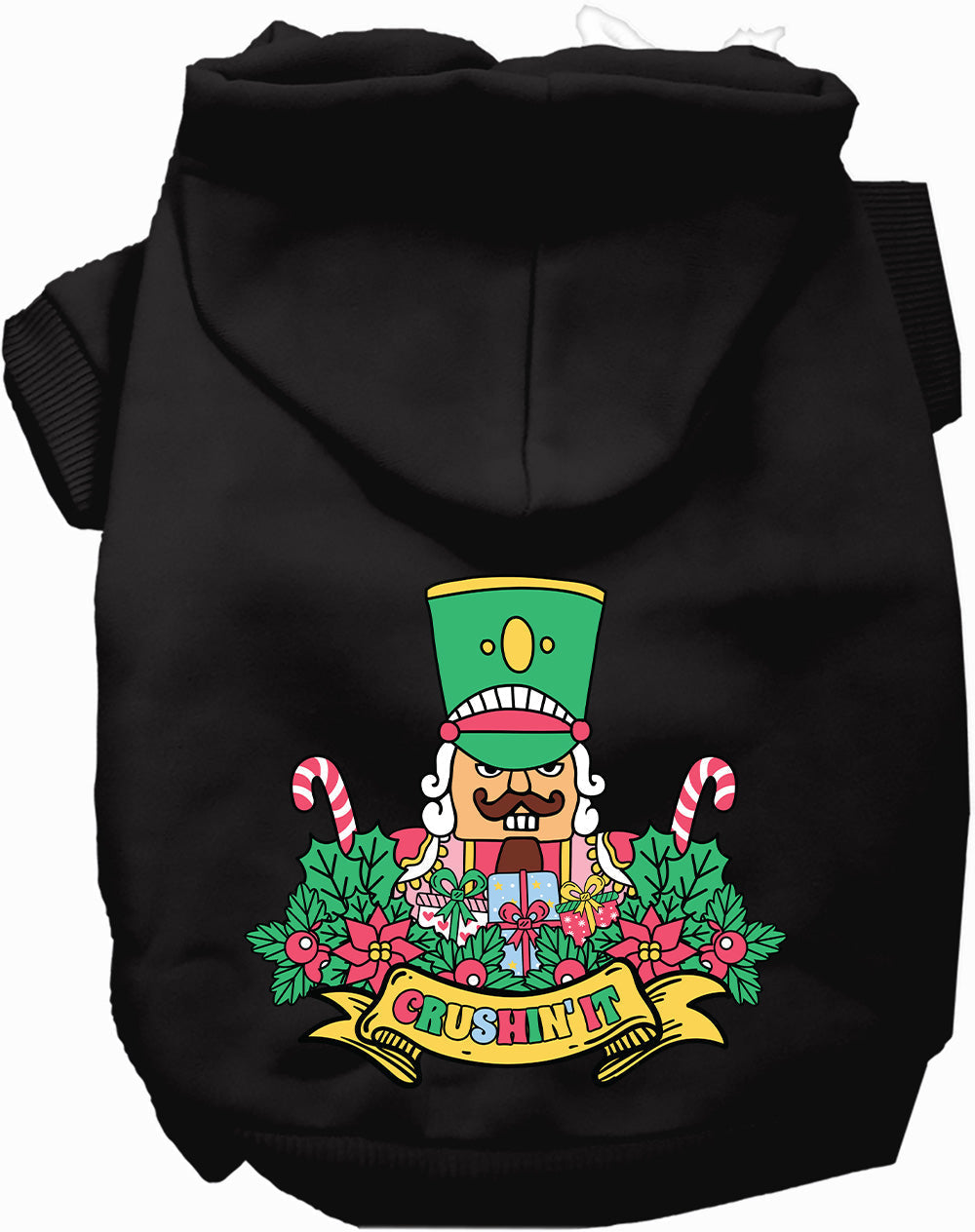 Black Crushin' It Nutcracker Style Pet Hoodie