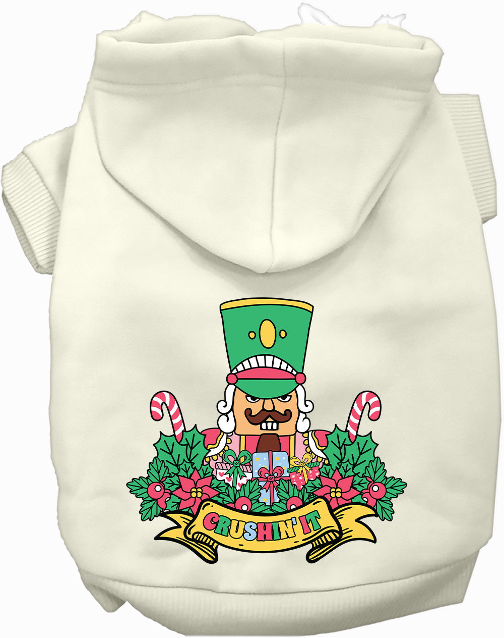 White Crushin' It Nutcracker Style Pet Hoodie