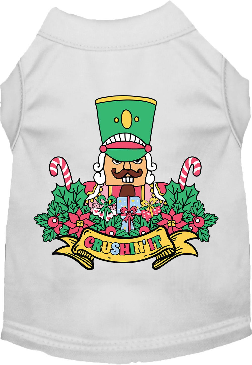 White Crushin' It Nutcracker Style Pet Shirt