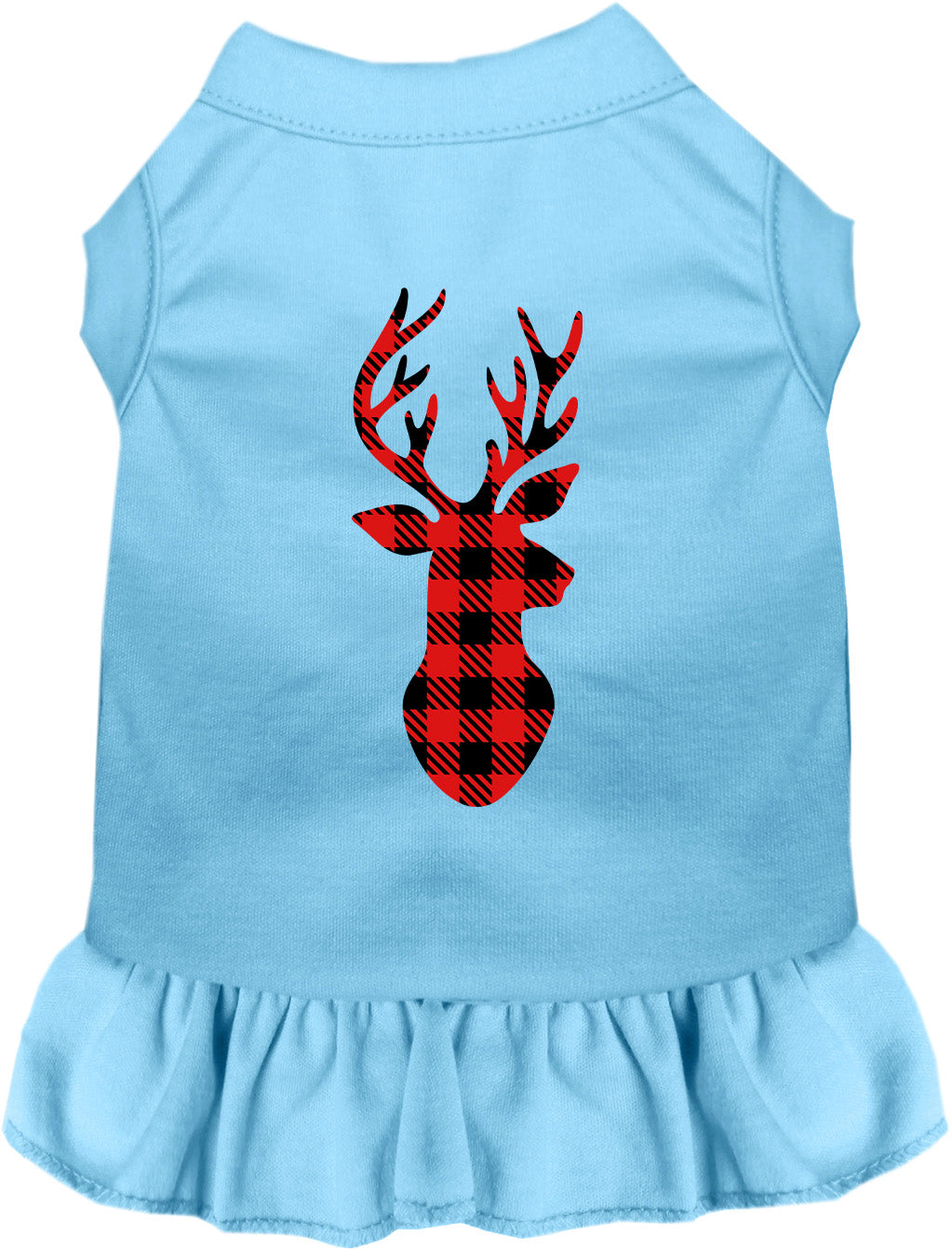Blue Buffalo Check Deer Pet Dress