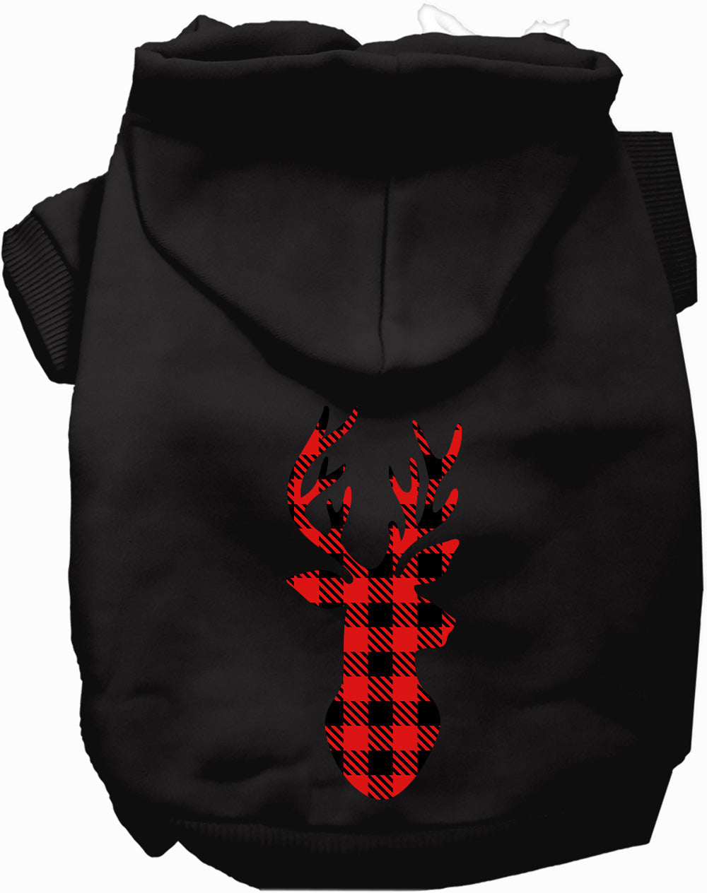 Black Buffalo Check Deer Pet Hoodie