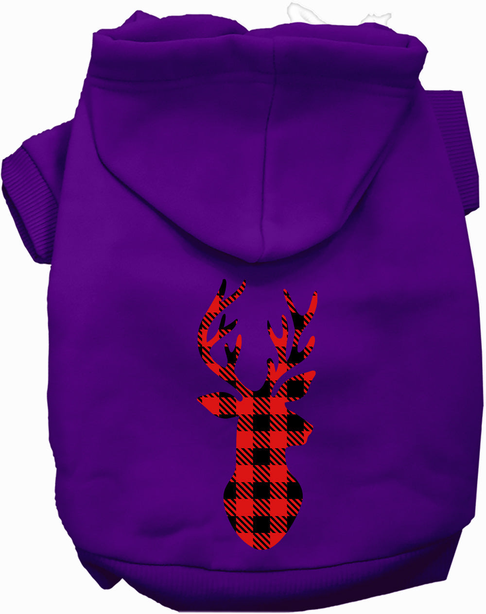 Purple Buffalo Check Deer Pet Hoodie