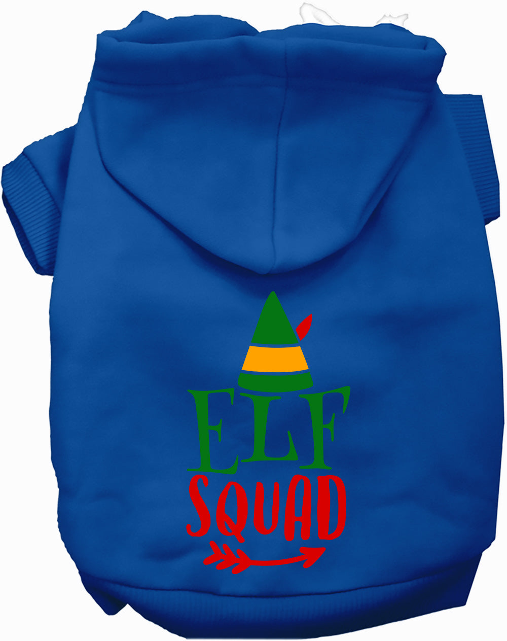 Royal blue Elf Squad Pet Hoodie for dogs