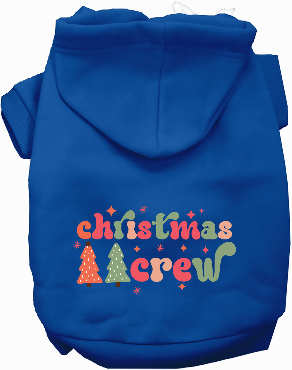 Royal Blue Cutesy Christmas Crew Pet Hoodie
