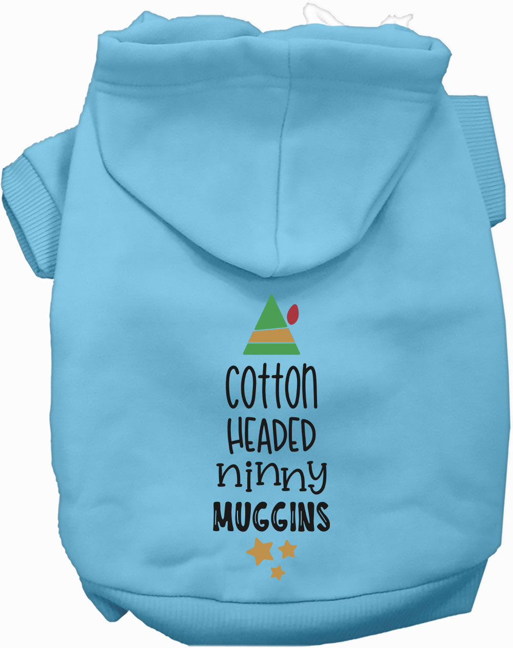 Light Blue Cotton Headed Ninny Muggins Pet Hoodie