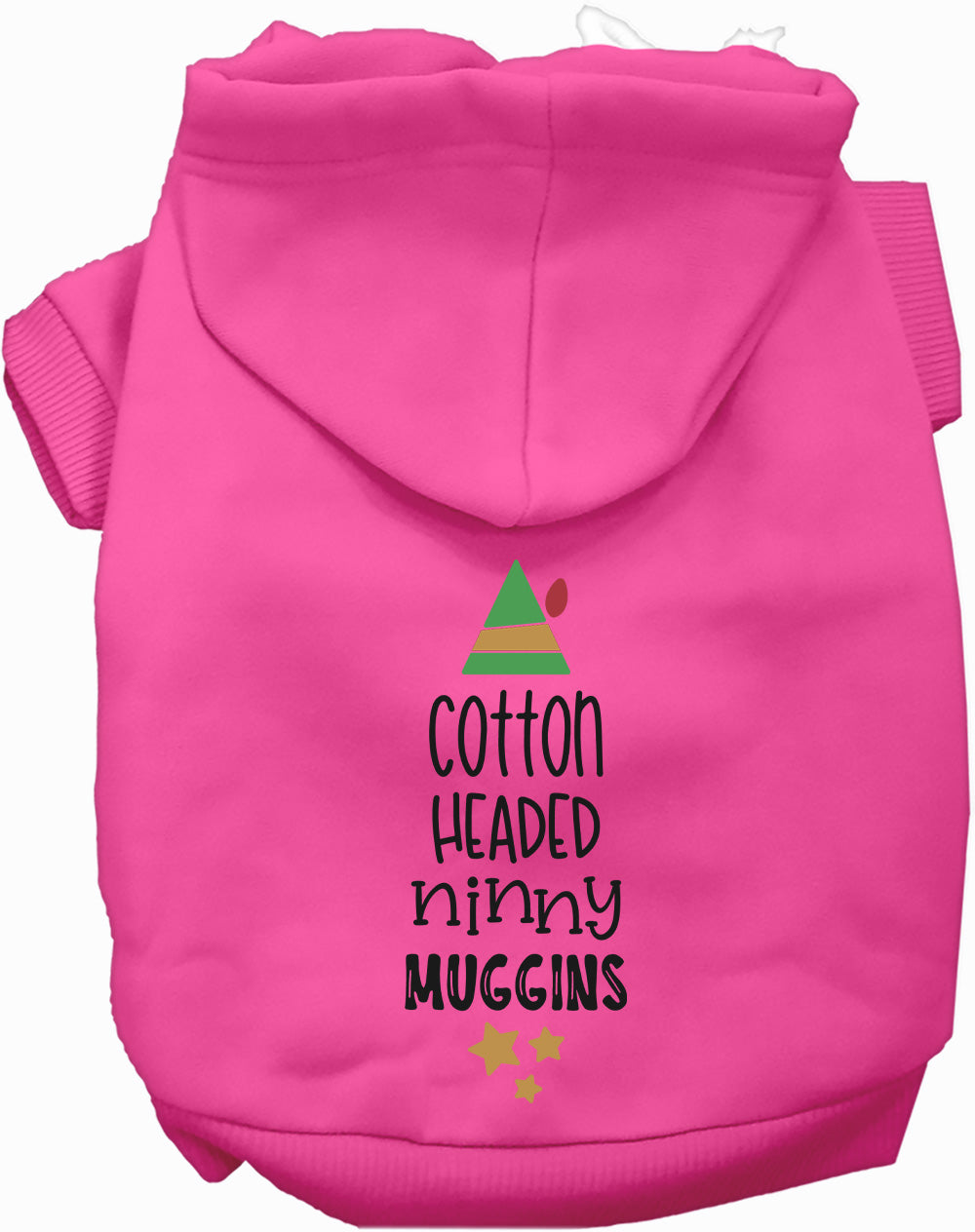 Hot Pink Cotton Headed Ninny Muggins Pet Hoodie
