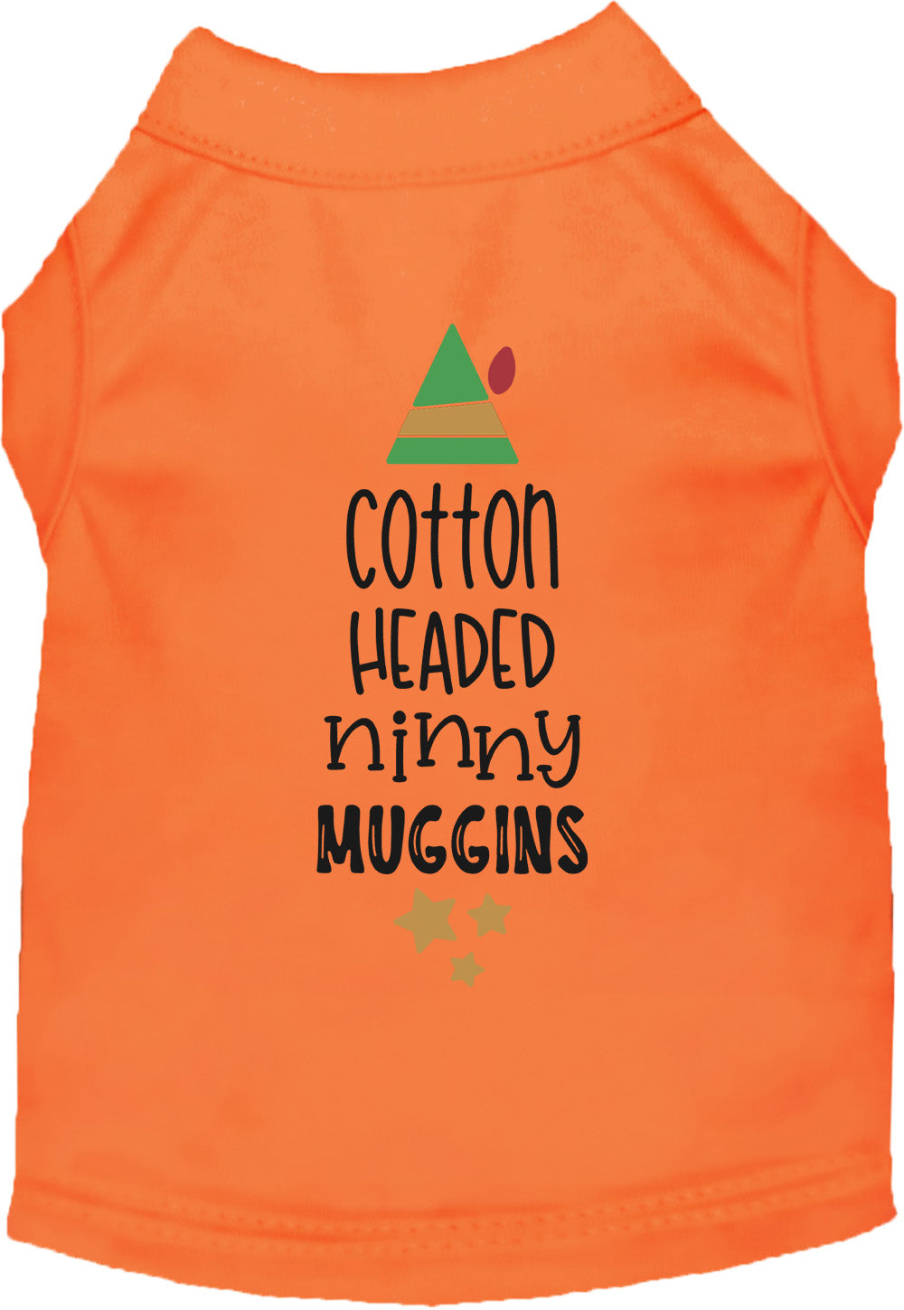 Orange Cotton Headed Ninny Muggins pet shirt