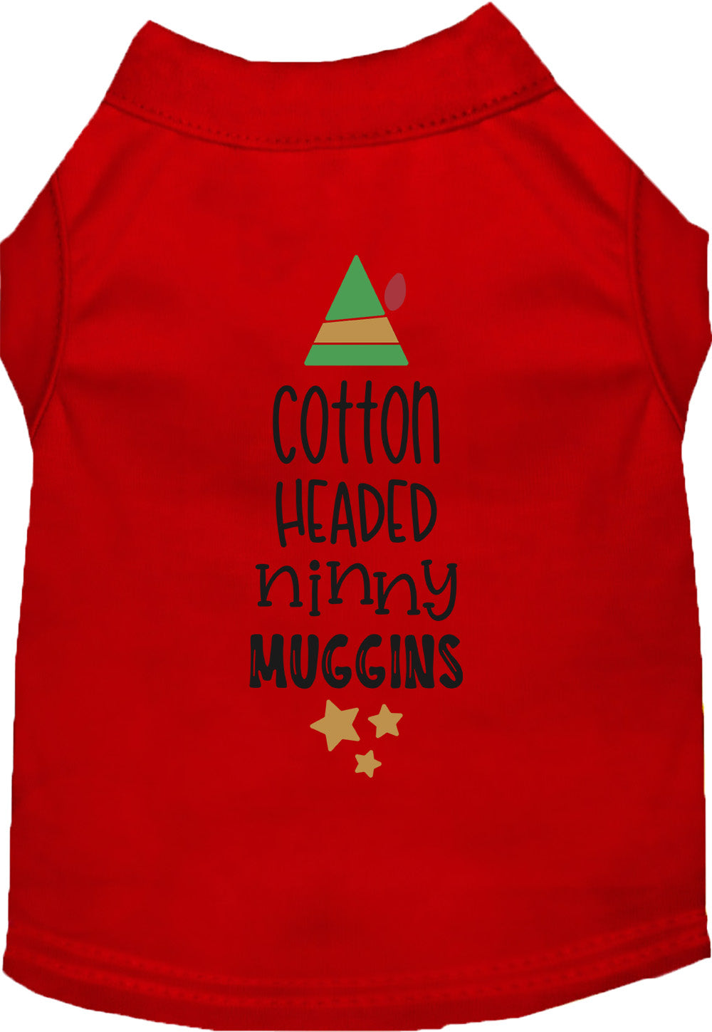 Red Cotton Headed Ninny Muggins pet shirt