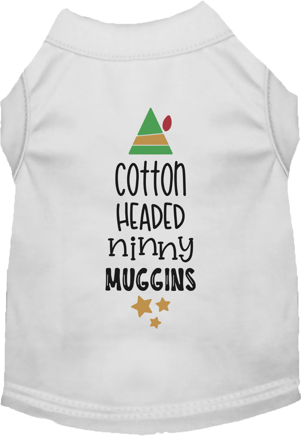 White Cotton Headed Ninny Muggins pet shirt