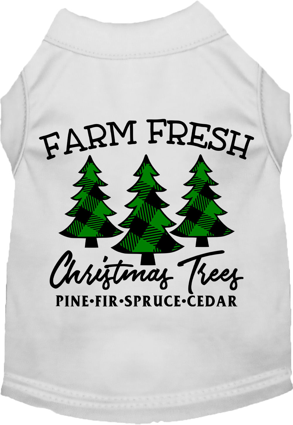 White Farm Fresh Christmas Trees pet shirt