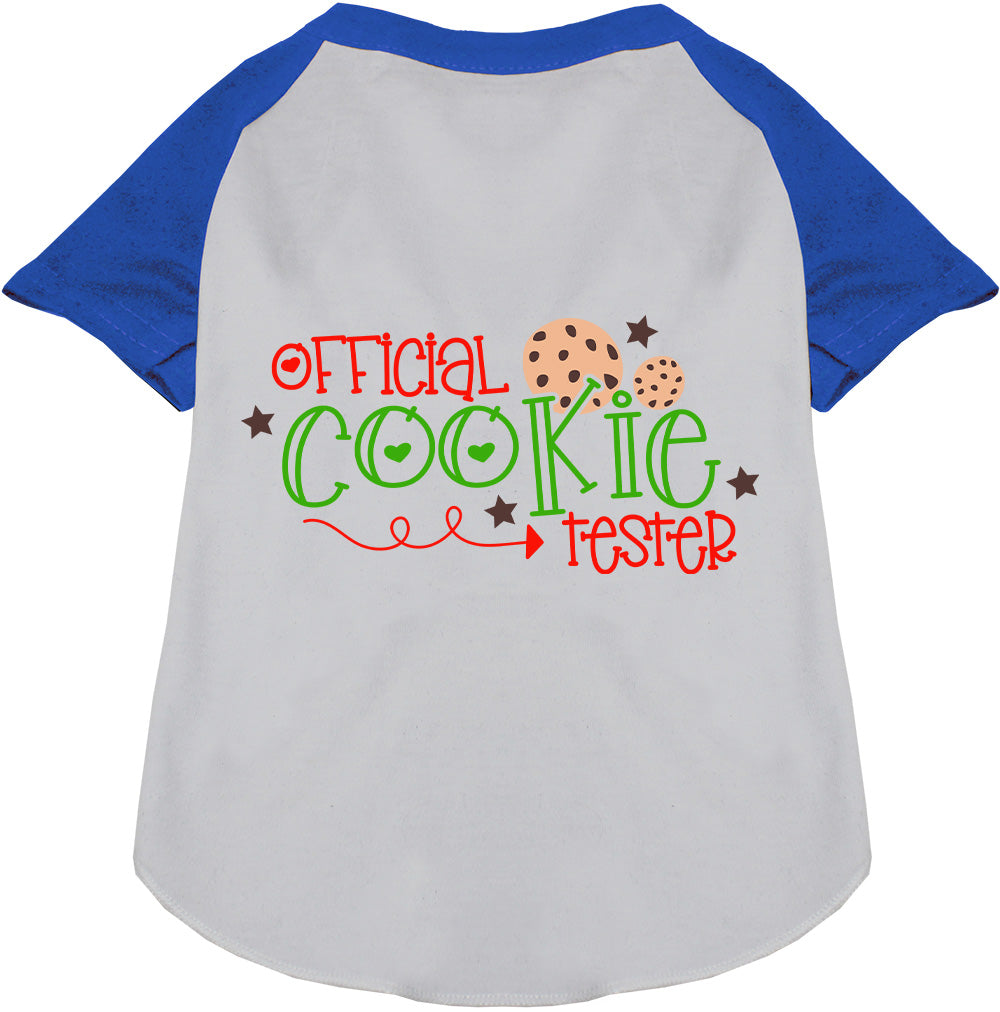 Blue Official Cookie Tester Pet Raglan Shirt
