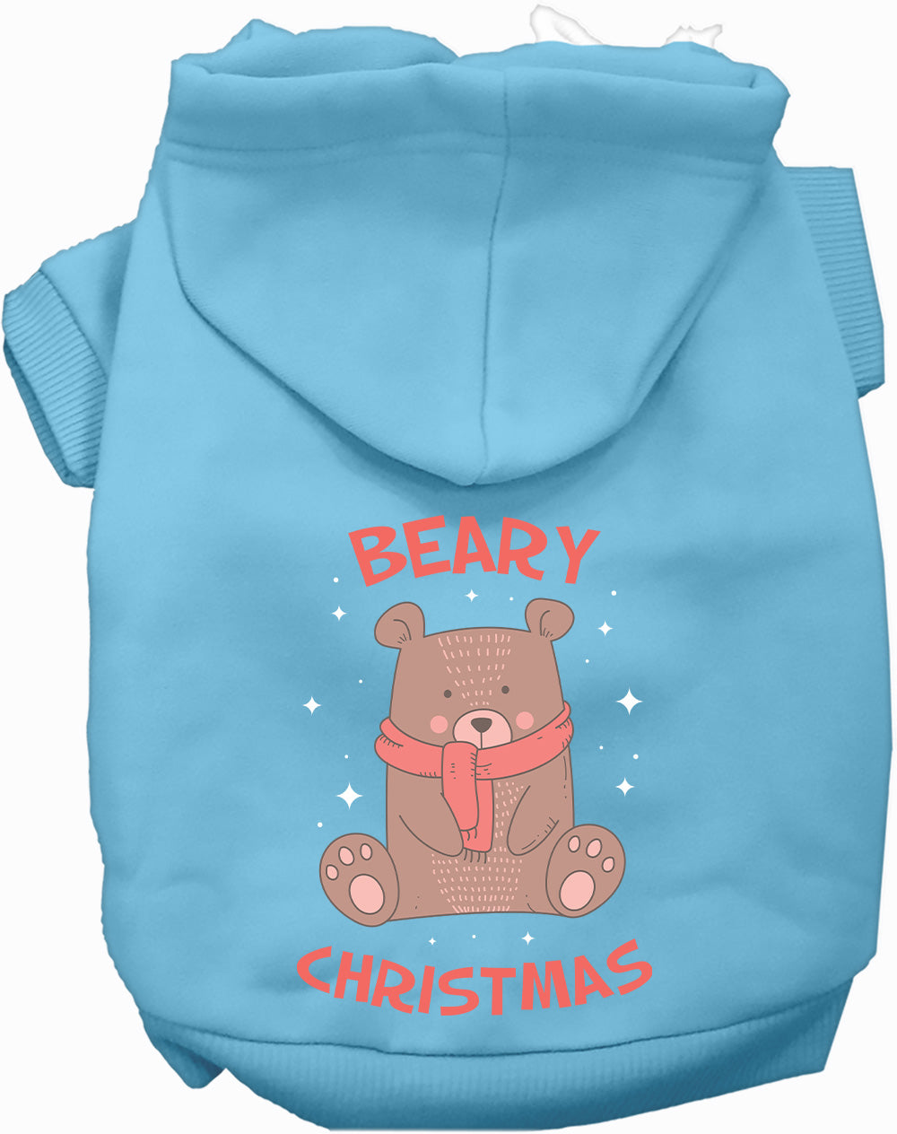 Blue Beary Christmas pet hoodie with bear design