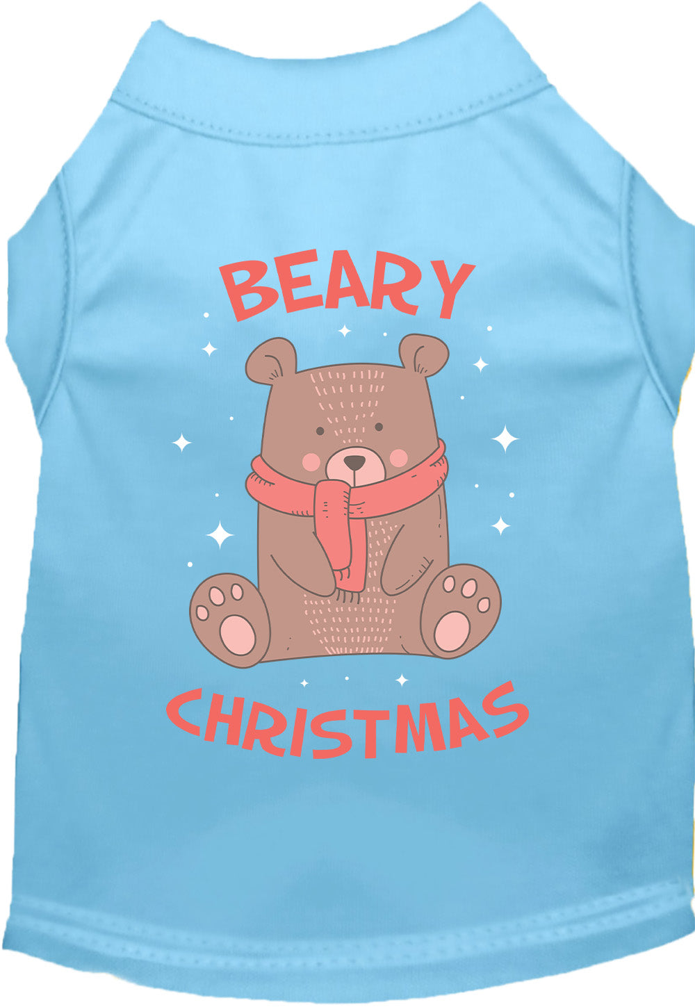 Light blue Beary Christmas pet shirt with bear design