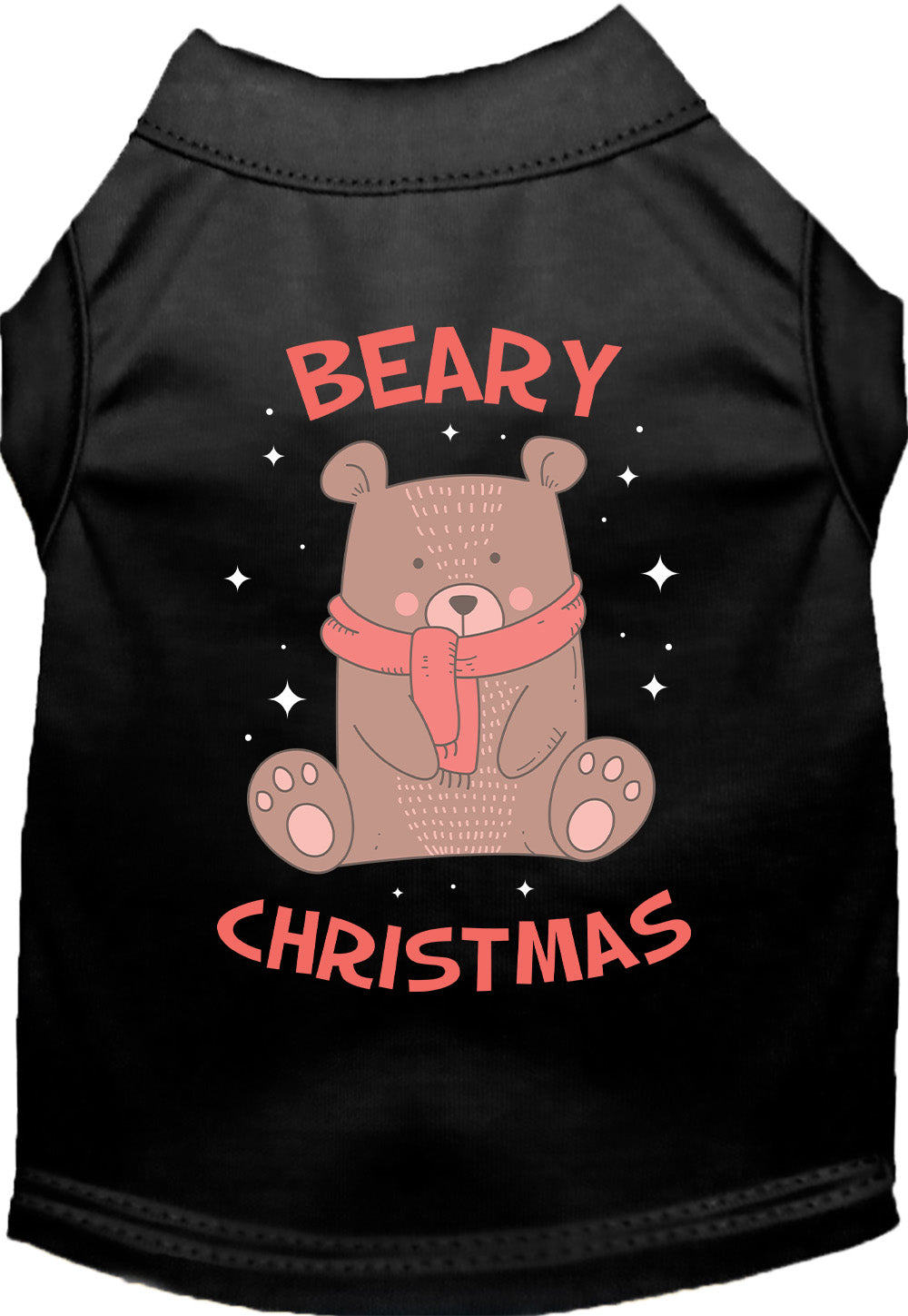 Black Beary Christmas pet shirt with bear design