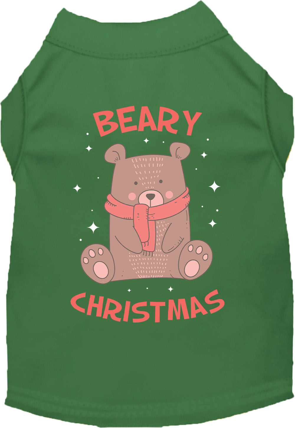 Green Beary Christmas pet shirt with bear design