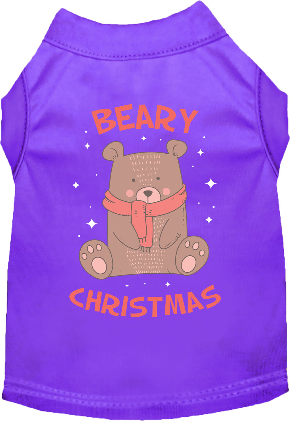Purple Beary Christmas pet shirt with bear design