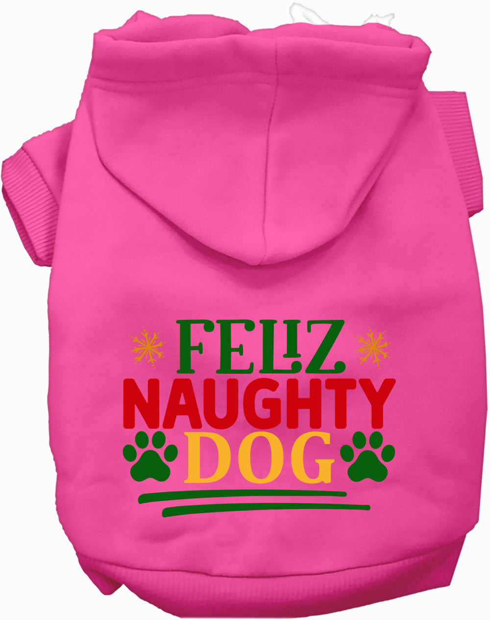 Pink Feliz Naughty Dog Pet Hoodie