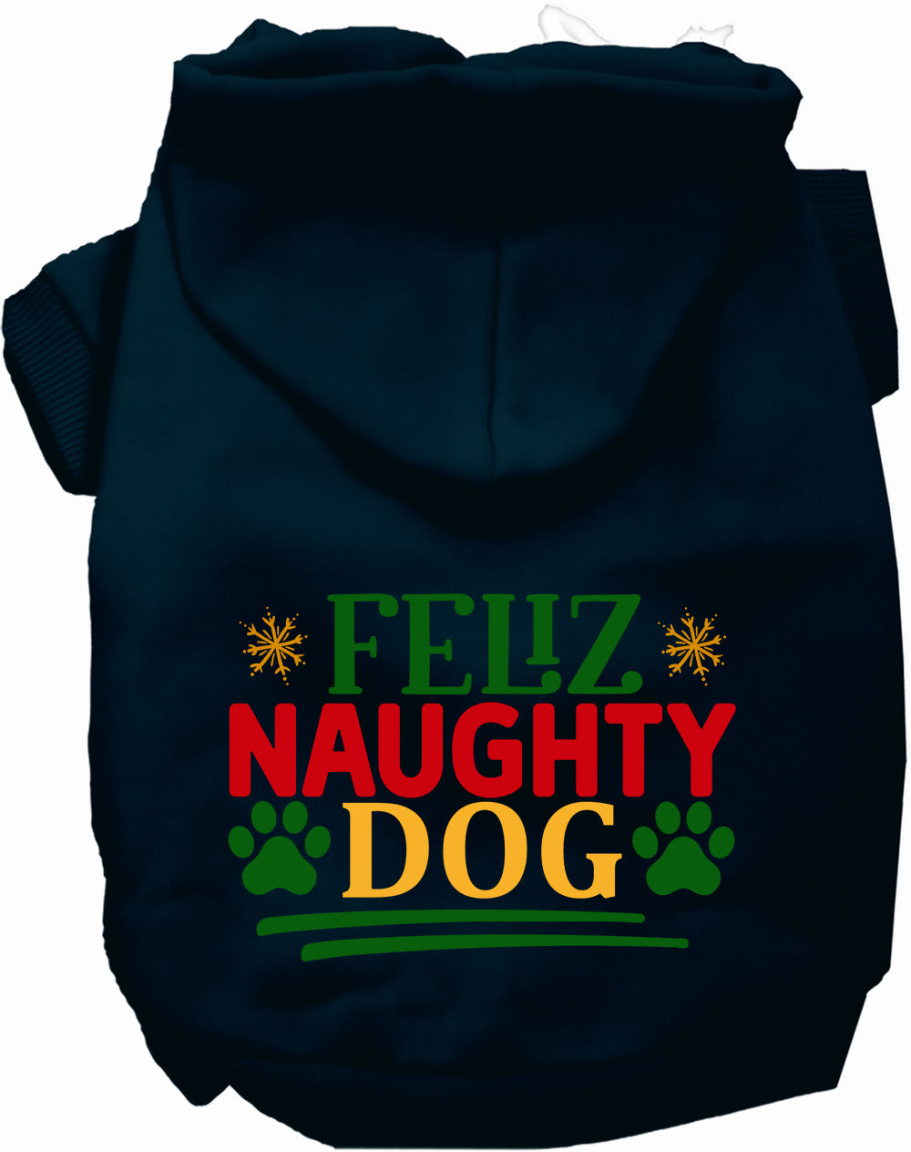 Navy Feliz Naughty Dog Pet Hoodie