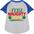 Feliz Naughty Dog blue raglan pet shirt