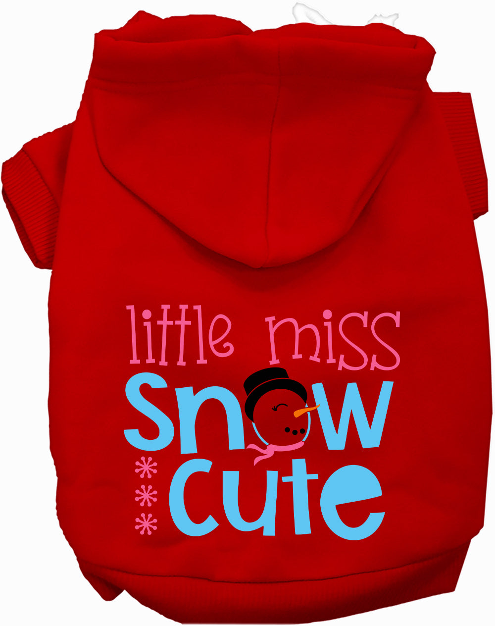 Red Little Miss Snow Cute pet hoodie