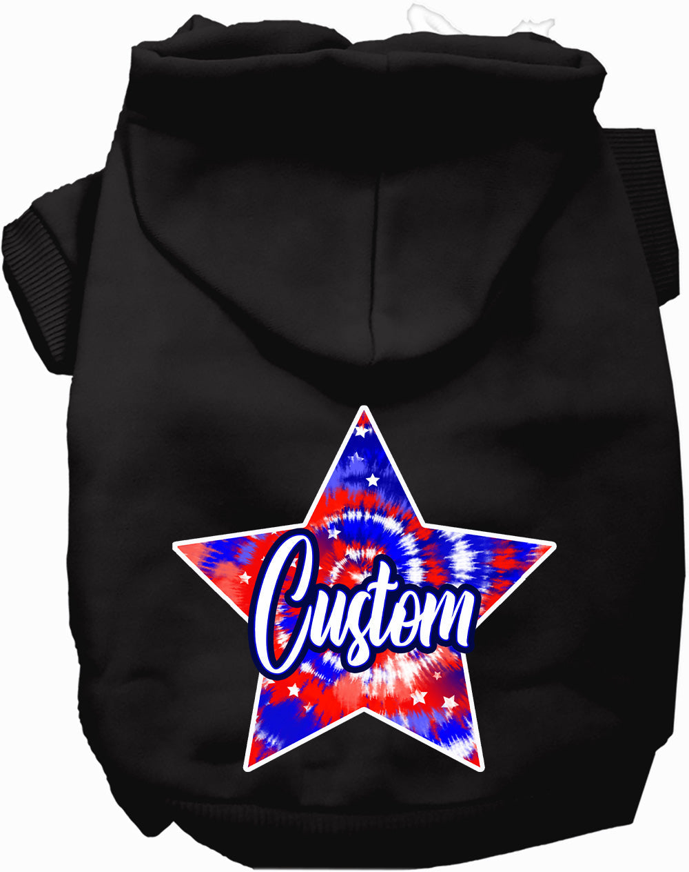 Custom Patriotic Tie Dye Pet Hoodie
