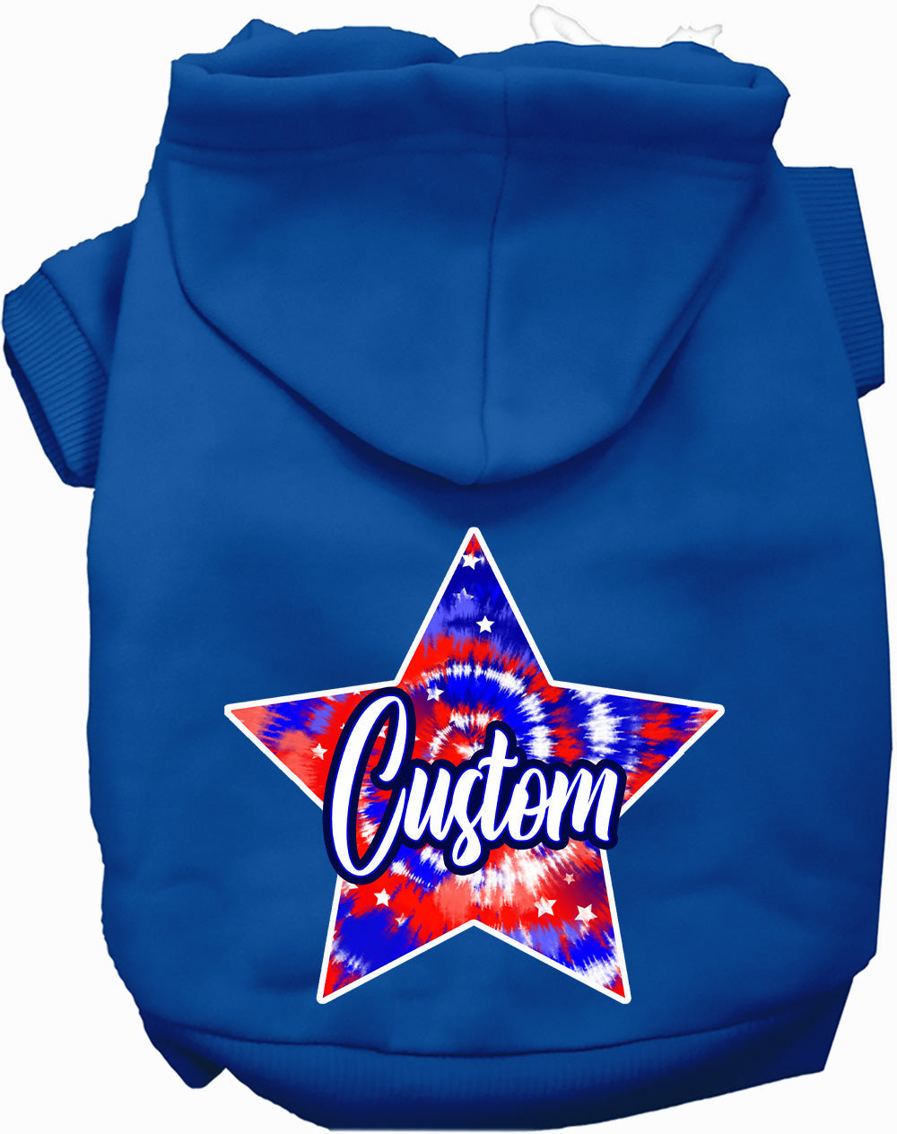 Custom Patriotic Tie Dye Pet Hoodie