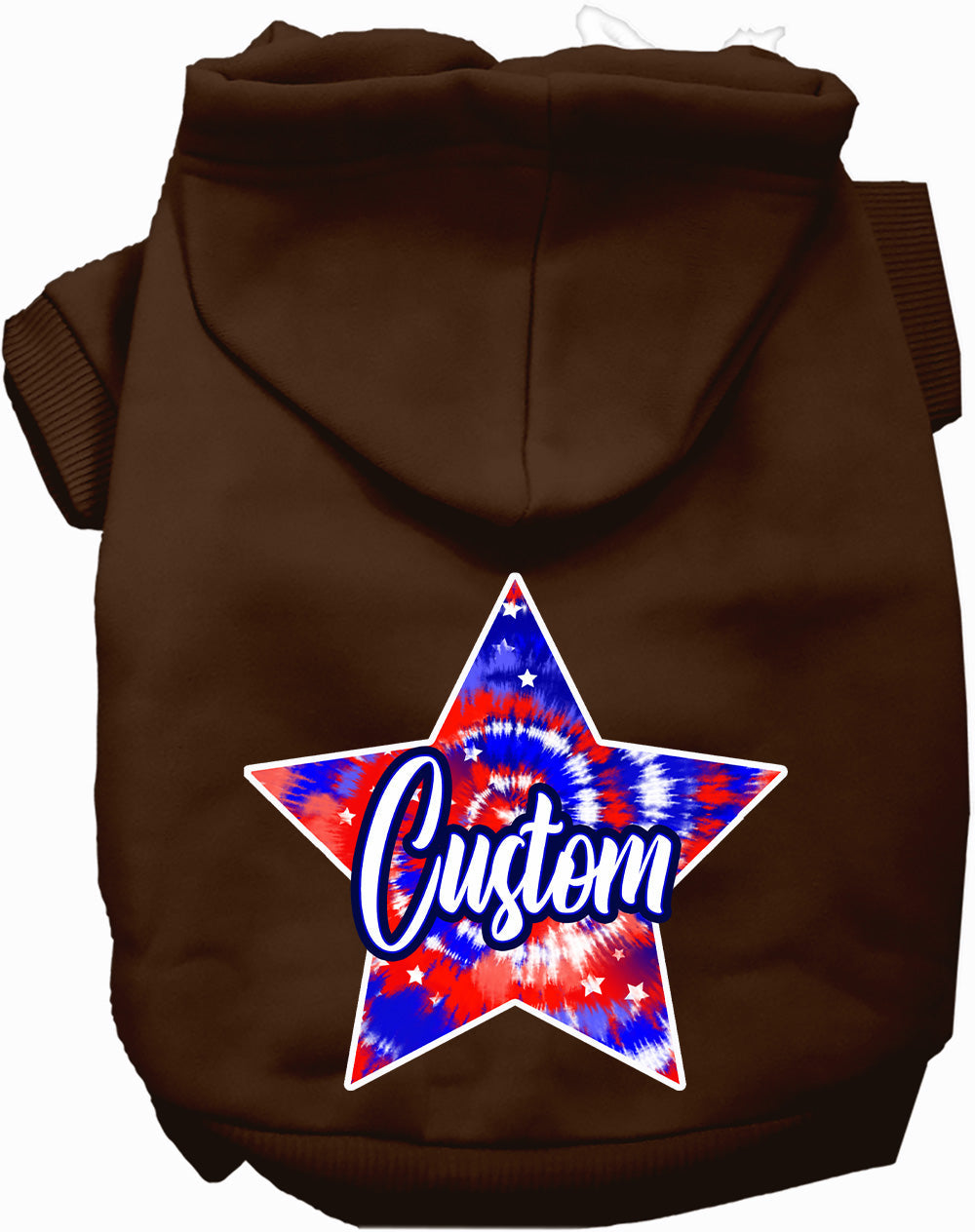 Custom Patriotic Tie Dye Pet Hoodie