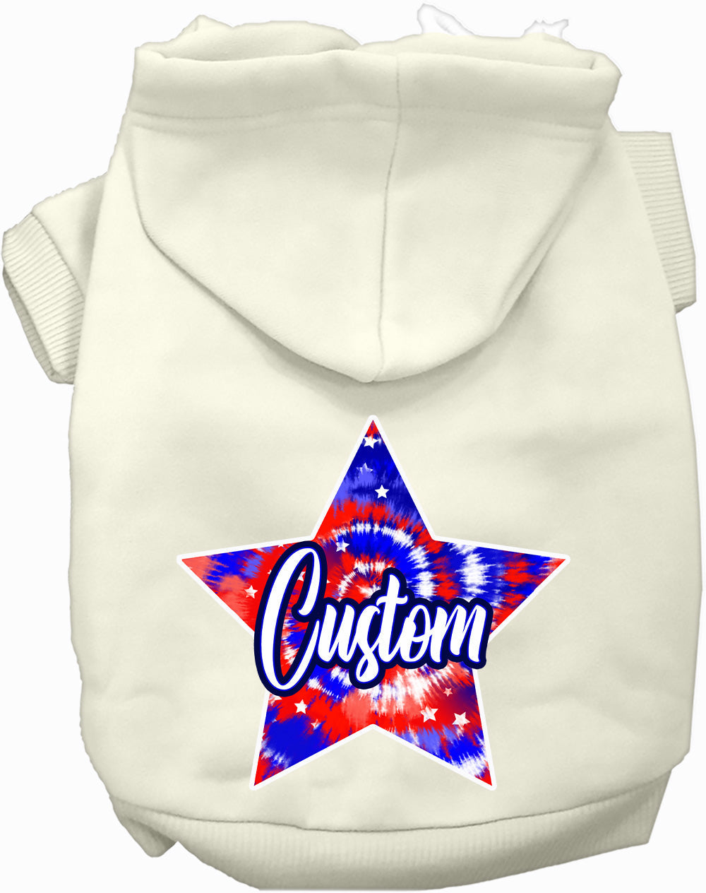 Custom Patriotic Tie Dye Pet Hoodie