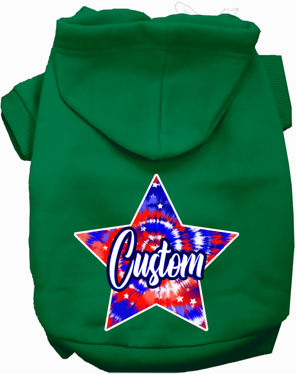 Custom Patriotic Tie Dye Pet Hoodie