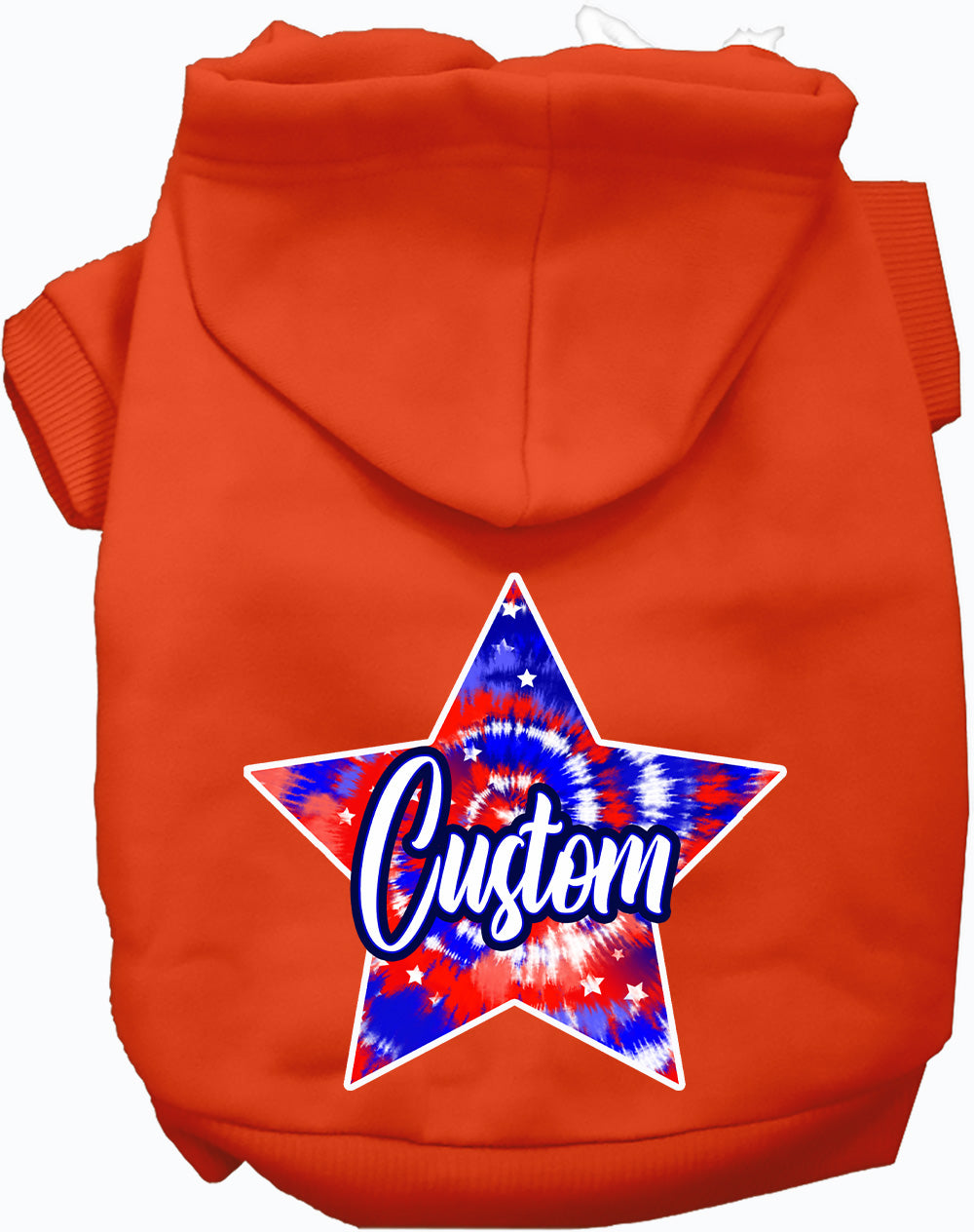 Custom Patriotic Tie Dye Pet Hoodie