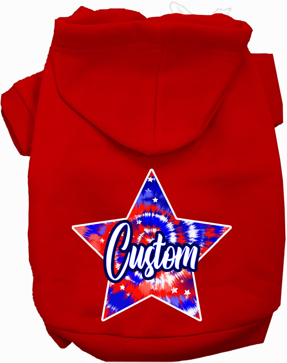 Custom Patriotic Tie Dye Pet Hoodie