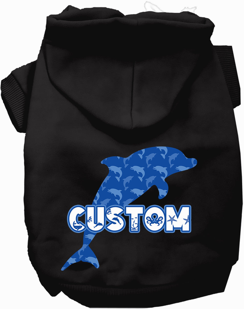 Custom Blue Dolphins Pet Hoodie